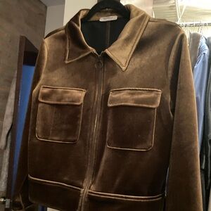 Zara Trafaluc Trf Golden brown Velvet Jacket